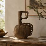 Load image into Gallery viewer, Hand-Carved Solid Wood Sculptural Vase