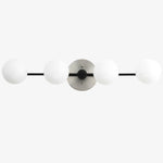 Load image into Gallery viewer, Glorica Glass Minimalist Metal Bar Vanity Light – Globe Wall Lamp for Dressing Room & Bathroom