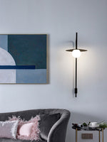 Cargar imagen en el visor de la Galería, Lámpara de pared nórdica con brazo oscilante para salón M22