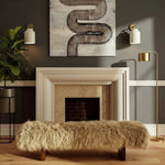 Charger l'image dans la visionneuse de galerie, Applique murale minimaliste Hanton – Applique en verre lait vintage avec accent en métal