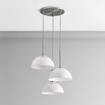 Load image into Gallery viewer, Parvion 3 Light Dome Chandelier - Modern Metal Chandelier For Dining