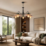 Bild in Gallery-Viewer laden, Green Enamel Industrial Chandelier