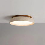 Cargar imagen en el visor de la Galería, Lámpara de techo de travertino escultural Travira: luz ambiental suave para el dormitorio, la sala de estar o la entrada.