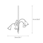 Load image into Gallery viewer, Flora Glass Chandelier