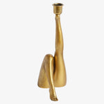 Load image into Gallery viewer, Kickra Modern Designer Candle Holder with Gold Leg-Inspired Base U22