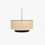Cargar imagen en el visor de la Galería, Natural Wabi Sabi Raffia Grass Pendant Light for Dining Room