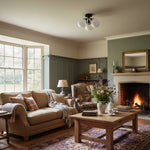 Load image into Gallery viewer, Glorica Glass Mid-Century Modern Globe Ceiling Light – Elegant Metal Semi-Flush Mount Lamp for Dining Rooms and Living Spaces