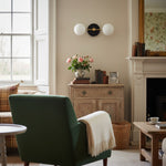 Load image into Gallery viewer, Glorica Glass Minimalist Metal Arm Globe Wall Sconce – Mid-Century Vanity Lighting for Mirror & Hallway