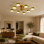Bild in Gallery-Viewer laden, Green Jade Radial Semi-Flush Ceiling Light