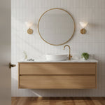 Load image into Gallery viewer, Kysara Soft Linen Shade Sculptural Minimal Wall Lamp for Bedside & Bathroom