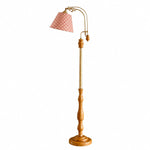 Load image into Gallery viewer, Vintage Wood and Fabric Floor Lamp