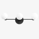 Load image into Gallery viewer, Glorica Glass Sleek Globe Vanity Light – Modern Industrial Three-Bulb Wall Sconce for Bathroom & Hallway