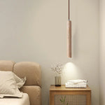 Load image into Gallery viewer, Japanese Wabi Sabi Yellow Travertine Cylinder 1-Light Pendant Light M13