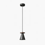 Cargar imagen en el visor de la Galería, Black and walnut wood mini pendant light