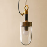 Charger l'image dans la visionneuse de galerie, Vintage industrial clear glass pendant light interior and detail image