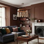 Load image into Gallery viewer, FringeAura Boho Tassel Chandelier - Large Cotton Fringe Chandelier for Dining and Living Room