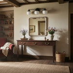 Bild in Gallery-Viewer laden, Opalume Metal Canopy Globe Vanity Sconce — Übergangs-Art-Deco-Wandleuchte