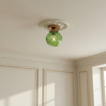 Cargar imagen en el visor de la Galería, Lámpara de Techo Empotrada de Vidrio Esférico Naveliro - Diseño Atemporal para Salón y Cocina