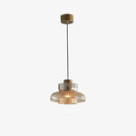 Cargar imagen en el visor de la Galería, Style C amber brass pendant light