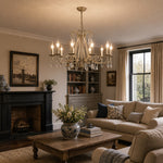 Charger l'image dans la visionneuse de galerie, Silver Crystal Candle Chandelier