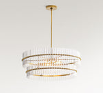 Load image into Gallery viewer, Lumora Crystal Pendant Light – Modern Crystal Glass Chandelier Style