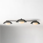 Load image into Gallery viewer, Elorina 3 Arm Rod Ceiling Light - Metal Flush Mount with Glass Shade