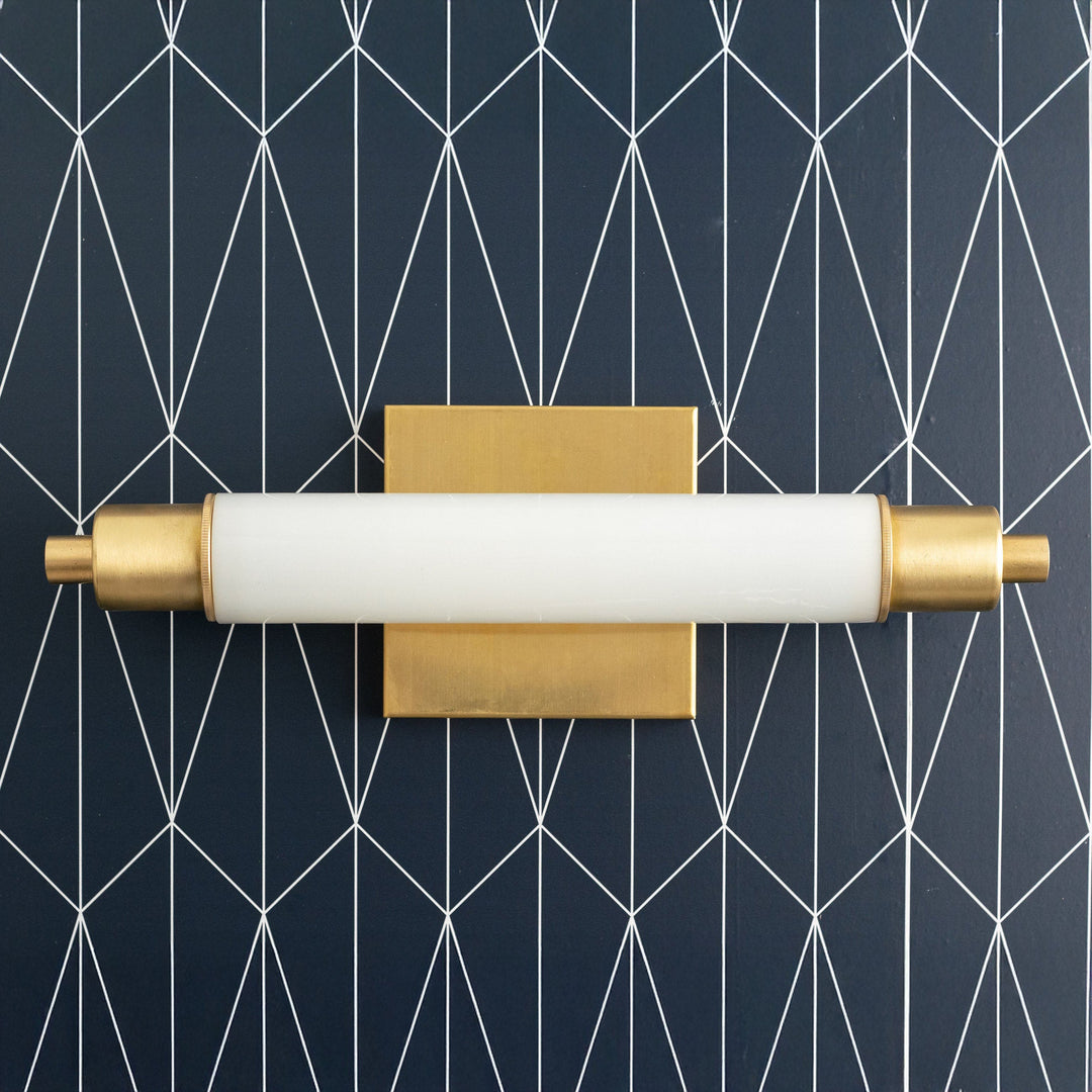 Aplique de tocador moderno Ornato Luxe - Lámpara de pared Art Déco con pantalla cilíndrica