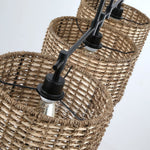 Cargar imagen en el visor de la Galería, Lámpara colgante rústica Ravelo en forma de tambor con diseño escultórico de metal para comedores y salas de estar