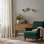 Cargar imagen en el visor de la Galería, Aplique de pared rústico bohemio Mobilux Line – Detalle de madera maciza para entradas e interiores del hogar