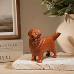 Cargar imagen en el visor de la Galería, Warm brown dog ornament on stone display surface