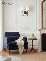 Load image into Gallery viewer, Rowan Fabric Shade Wall Sconce – Modern Industrial Light for Bedroom