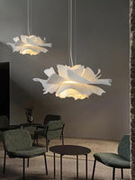 Load image into Gallery viewer, Handcrafted White Lotus Flower Pendant Light - Vintage Nordic Acrylic Design