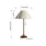 Cargar imagen en el visor de la Galería, Lámpara de mesa Luminella Elegant Scalloped Linen – Lámpara moderna para dormitorio