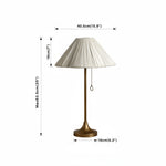 Bild in Gallery-Viewer laden, Blossine Elegante Leinen-Tischlampe mit gewelltem Rand – Moderne Lampe für das Schlafzimmer