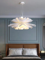 Load image into Gallery viewer, Handcrafted White Lotus Flower Pendant Light - Vintage Nordic Acrylic Design