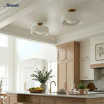 Load image into Gallery viewer, Cerova Porcelain Flush Mount Ceiling Light – Modern Low-Profile Fixture