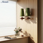 Cargar imagen en el visor de la Galería, Aplique de pared Rowan Retro con pantalla de tela: iluminación clásica de tela para el dormitorio