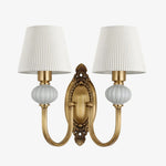 Load image into Gallery viewer, Rowan Classic Fabric Shade Sconce – Ceramic Wall Light for Hallway or Bedroom