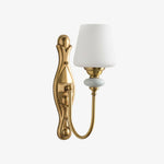 Load image into Gallery viewer, Rowan Classic Fabric Shade Sconce – Ceramic Wall Light for Hallway or Bedroom