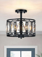 Load image into Gallery viewer, Modern Crystal Drum Ceiling Lamp