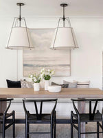 Load image into Gallery viewer, Dumora Modern Minimalist Fabric Tapered Pendant Lamp