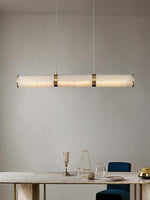 Load image into Gallery viewer, Postmodern Light Luxury Long Strip Pollit Alabaster Chandelier