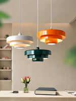 Cargar imagen en el visor de la Galería, Lámpara colgante creativa y colorida de tres capas con forma de pastel