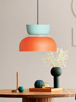 Cargar imagen en el visor de la Galería, Lámpara colgante con pantalla de cuenco de acrílico colorido Macaron