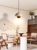 Cargar imagen en el visor de la Galería, Lámpara colgante de capullo de flor de travertino Wabi-Sabi