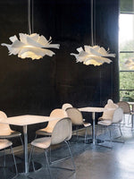 Load image into Gallery viewer, Handcrafted White Lotus Flower Pendant Light - Vintage Nordic Acrylic Design