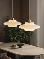 Load image into Gallery viewer, Modern Milk Glass Pendant Light