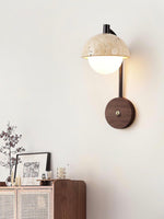 Load image into Gallery viewer, Wabi-Sabi Style Travertine Half-Sphere Design Wall Lamp for Living Rooms and Bedrooms