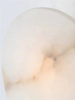 Charger l'image dans la visionneuse de galerie, Applique murale circulaire contemporaine élégante en chrome et albâtre