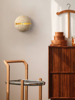 Charger l'image dans la visionneuse de galerie, Applique murale hémisphérique en travertin fendu